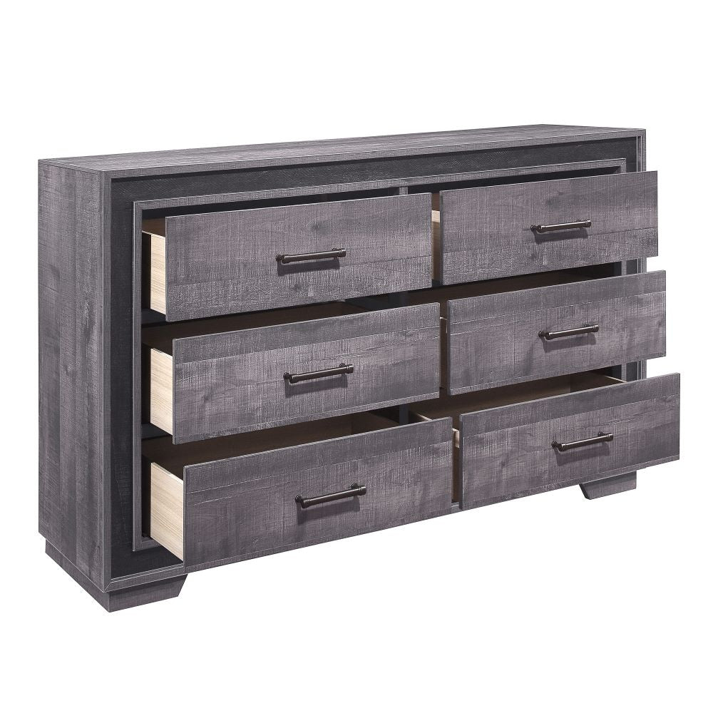 Orlando 6 Drawer Dresser - Grey