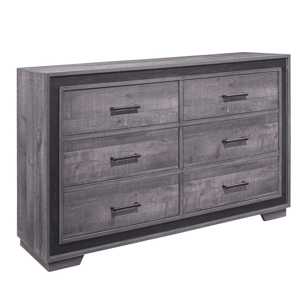 Orlando 6-Drawer Dresser - Grey