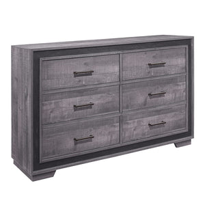 Orlando Bureau 6 tiroirs - gris