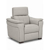 Orlando-Ray Fauteuil en cuir – gris