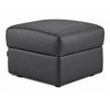 Orlando-Ray Tabouret de rangement en cuir – gris foncé