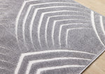 Silver Arches 5'3" x 7'7" Geometric Area Rug - Grey, White