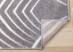 Silver Arches 5'3" x 7'7" Geometric Area Rug - Grey, White