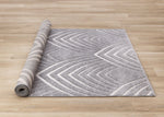 Silver Arches 6'7" x 9'10" Geometric Area Rug - Grey, White