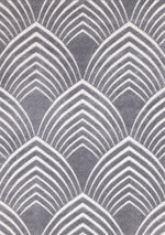 Silver Arches 6'7" x 9'10" Geometric Area Rug - Grey, White