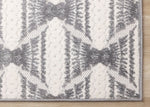 Grey Pathway 5'3" x 7'7" Ogee Patterned Area Rug - Grey, White