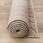 Golden Dunes 5'3" x 7'7" Modern Curved Arches Design Area Rug - Beige