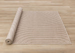 Golden Dunes 5'3" x 7'7" Modern Curved Arches Design Area Rug - Beige