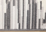 Pixel Drift 5'3" x 7'7" Broken Lines Design Area Rug - Grey, White