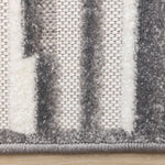 Pixel Drift 6'7" x 9'6" Broken Lines Design Area Rug - Grey, White