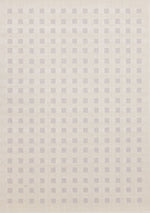 Pearl Grid 6'7" x 9'6" Grid Design Area Rug - White