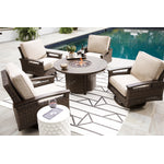 Paradise Trail - Outdoor Swivel Lounge Chair (Set of 2) - Medium Brown