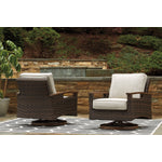 Paradise Trail - Outdoor Swivel Lounge Chair (Set of 2) - Medium Brown