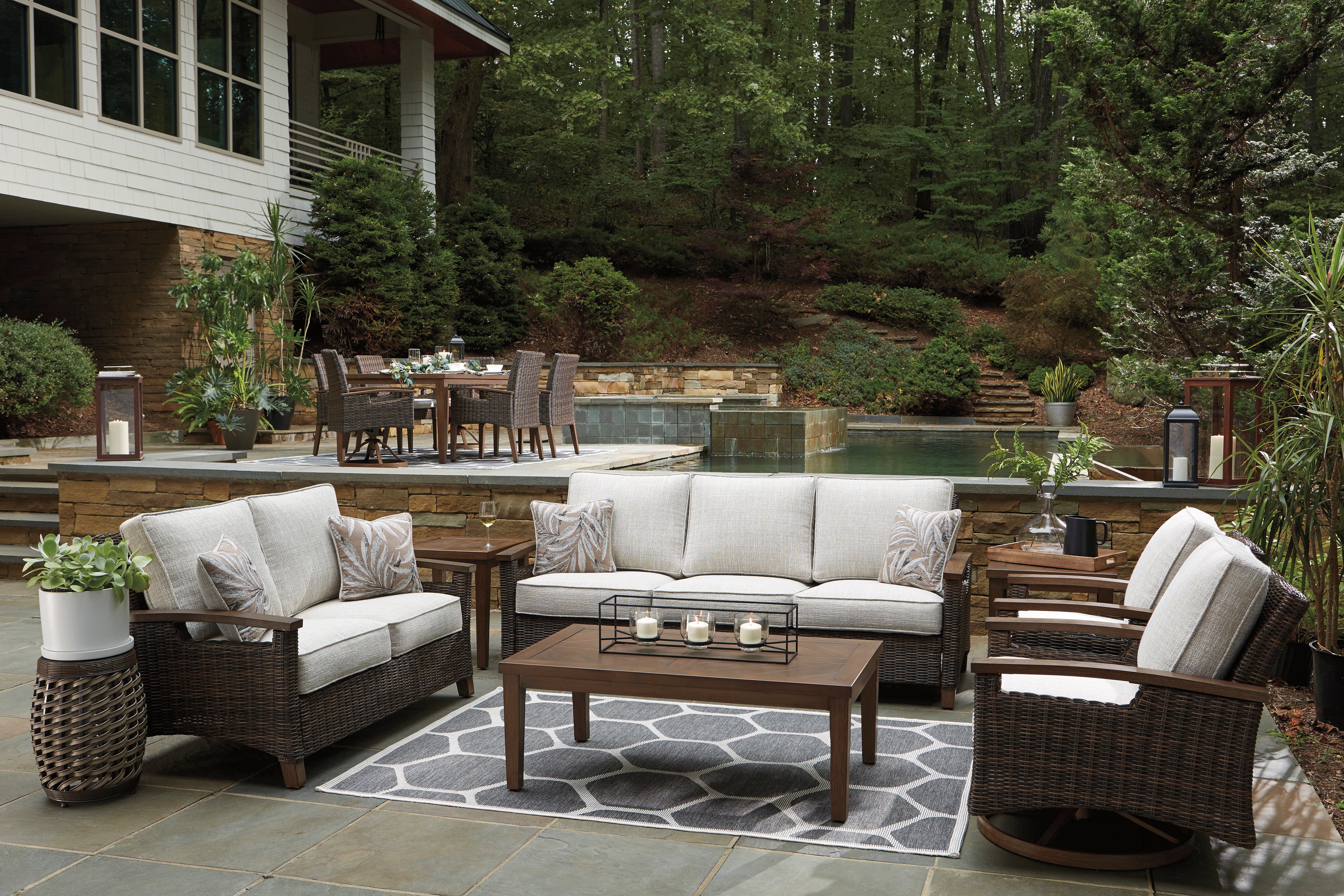 Paradise Trail - Outdoor Sofa - Medium Brown