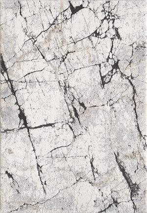 L2 Decor Panorama Area Rug 7' x 10' with Underpad - Grey