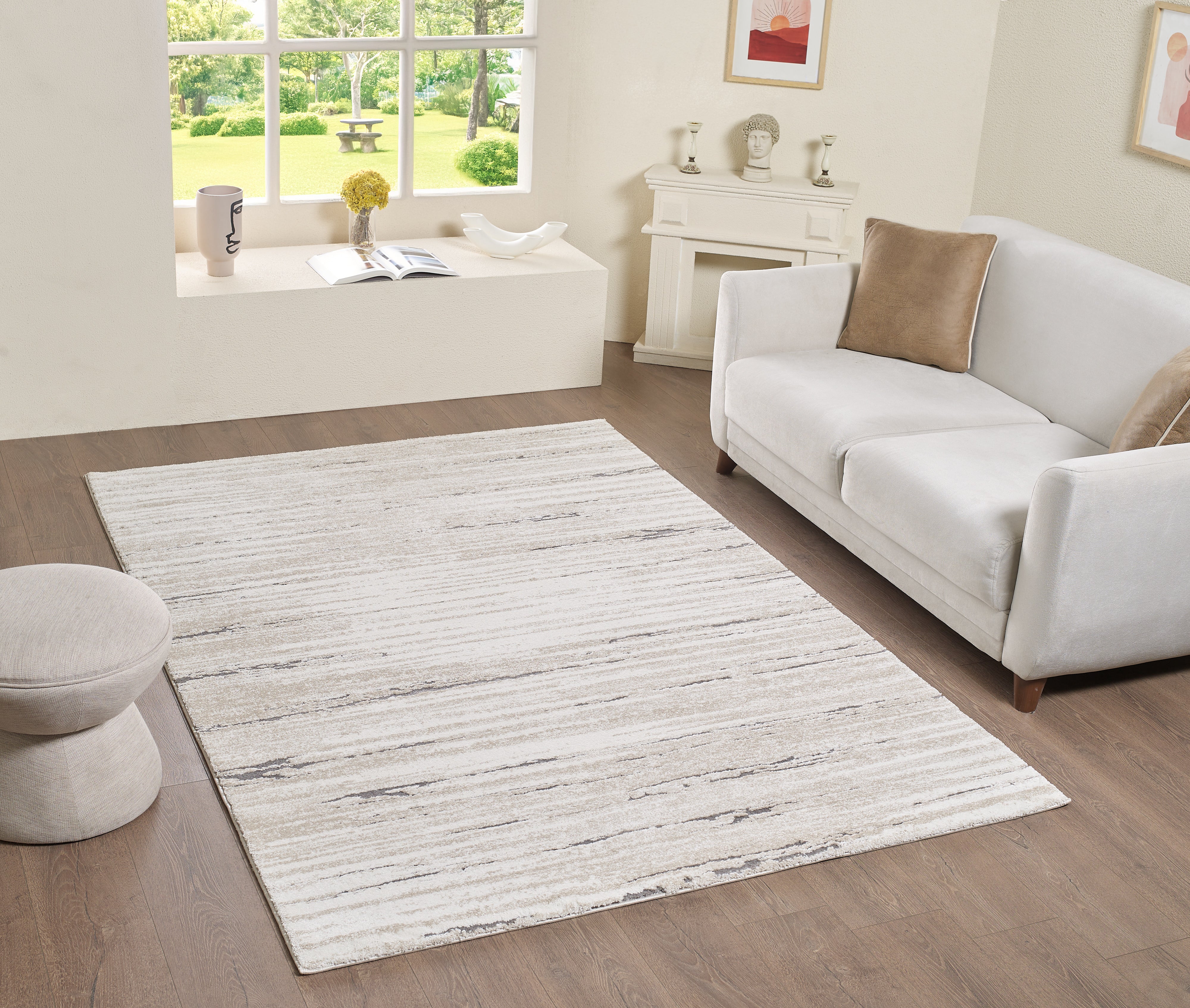 L2 Decor Panorama Area Rug 7' x 10' - Cream
