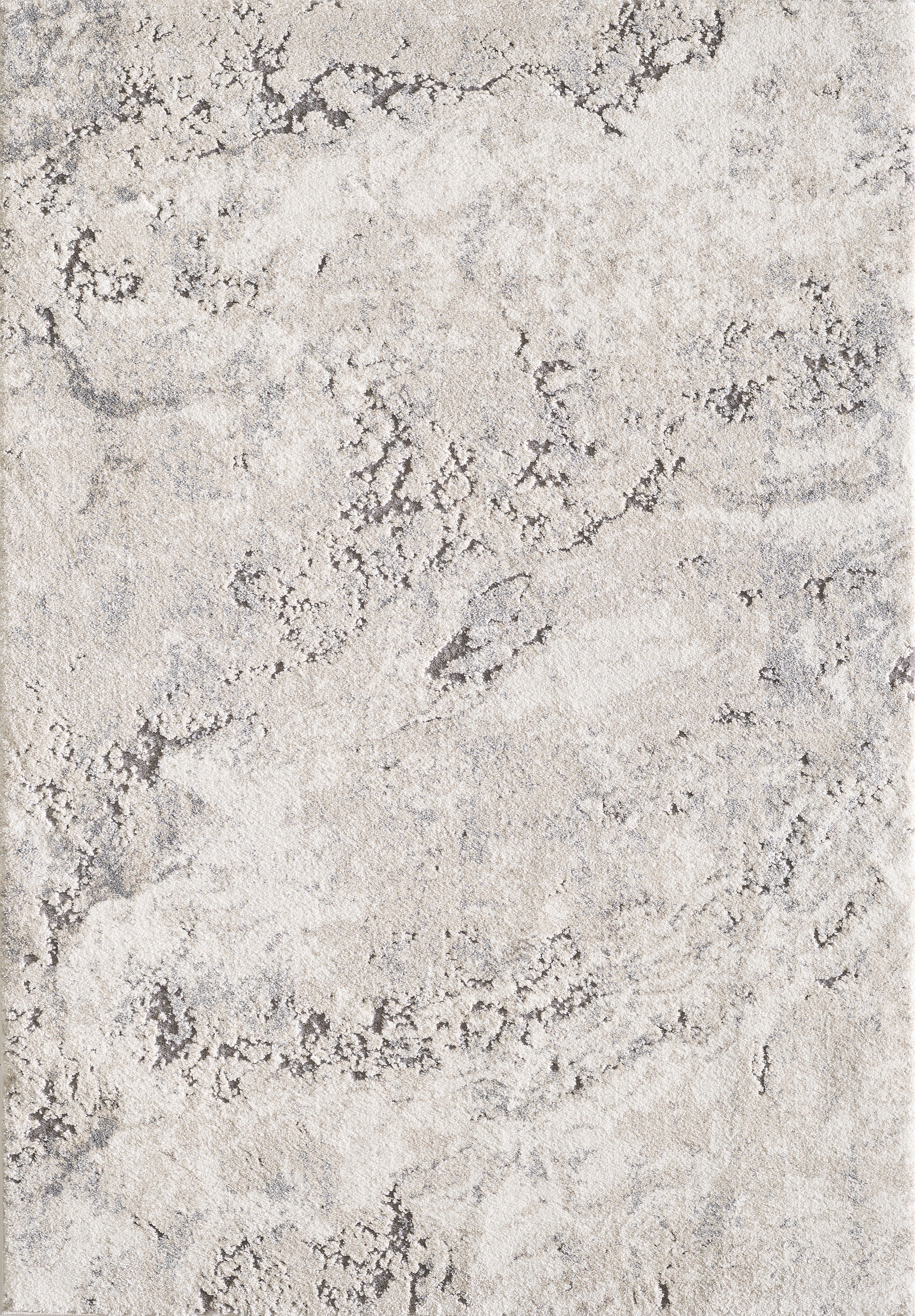 L2 Decor Panorama Area Rug 5' x 8' with Underpad - Grey, Cream