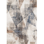 L2 Decor Panorama Area Rug 8' x 11' with Underpad - Blue, Cream