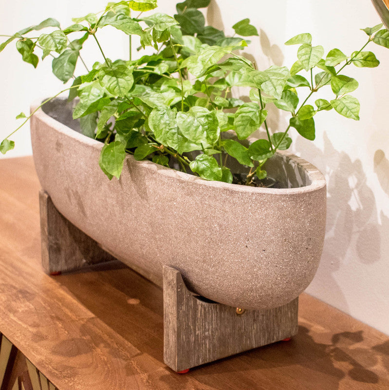 Bredgade III Indoor/ Outdoor Planter - Brown Stone