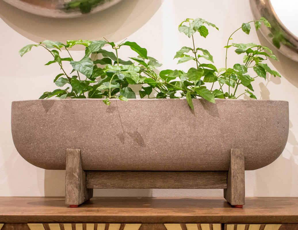 Bredgade III Indoor/ Outdoor Planter - Brown Stone