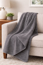 Cotton House Portugal Blanket 50" x 60" - Charcoal