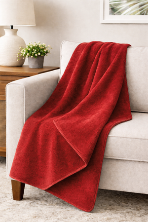 Cotton House Portugal Blanket 50" x 60" - Red