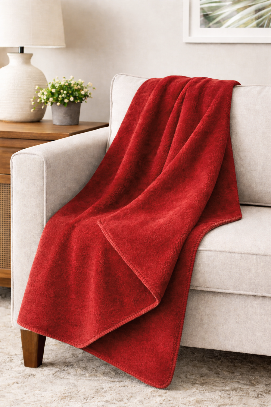 Cotton House Portugal Blanket 50" x 60" - Red