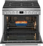 Frigidaire Professional Smudge-Proof Stainless Steel 36" Dual-Fuel Freestanding Range (4.4 Cu. Ft) - PCFD3670AF