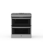 GE Profile Fingerprint Resistant Stainless Kitchen Package with French Door Refrigerator, Double Oven Range & Smart Dishwasher