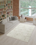 L2 Decor Petra Area Rug 8' x 11' with Underpad - Cream