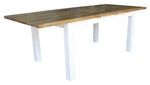 Borsgade Reclaimed Pine Extension Dining Table - Antique White/Rustic Natural