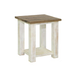 Borsgade Reclaimed Pine End Table - Antique White/Rustic Natural