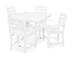POLYWOOD® La Casa Café 5-Piece Farmhouse Arm Chair Dining Set - White