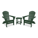 POLYWOOD® South Beach 3-Piece Folding Adirondack Set - Green