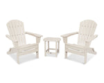 POLYWOOD® South Beach 3-Piece Folding Adirondack Set - Sand