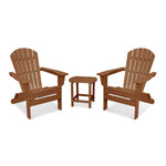 POLYWOOD® South Beach 3-Piece Folding Adirondack Set - Teak