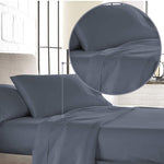 Edirne Cotton Queen Sheet Set - Charcoal