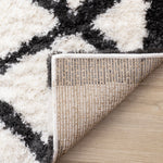 Pascal 7'10" x 10'6" Geometric Comfort Shag Area Rug - White, Grey