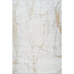 L2 Decor Karizma Area Rug 7' x 10' with Underpad - Yellow, White