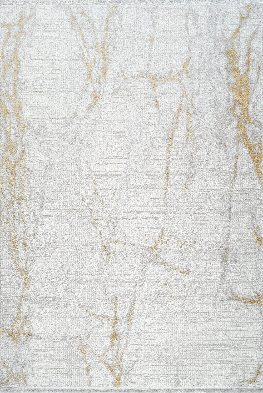 L2 Decor Karizma Area Rug 7' x 10' with Underpad - Yellow, White