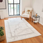 L2 Decor Karizma Area Rug 7' x 10' with Underpad - Grey, White