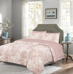 Cotton House 7-Piece King Comforter Set - Rose Bloom