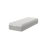 Kingsdown Atmosphere Firm Euro Top 30 x 80 in Queen Split Mattress, angled view with tufted top and light beige side panels