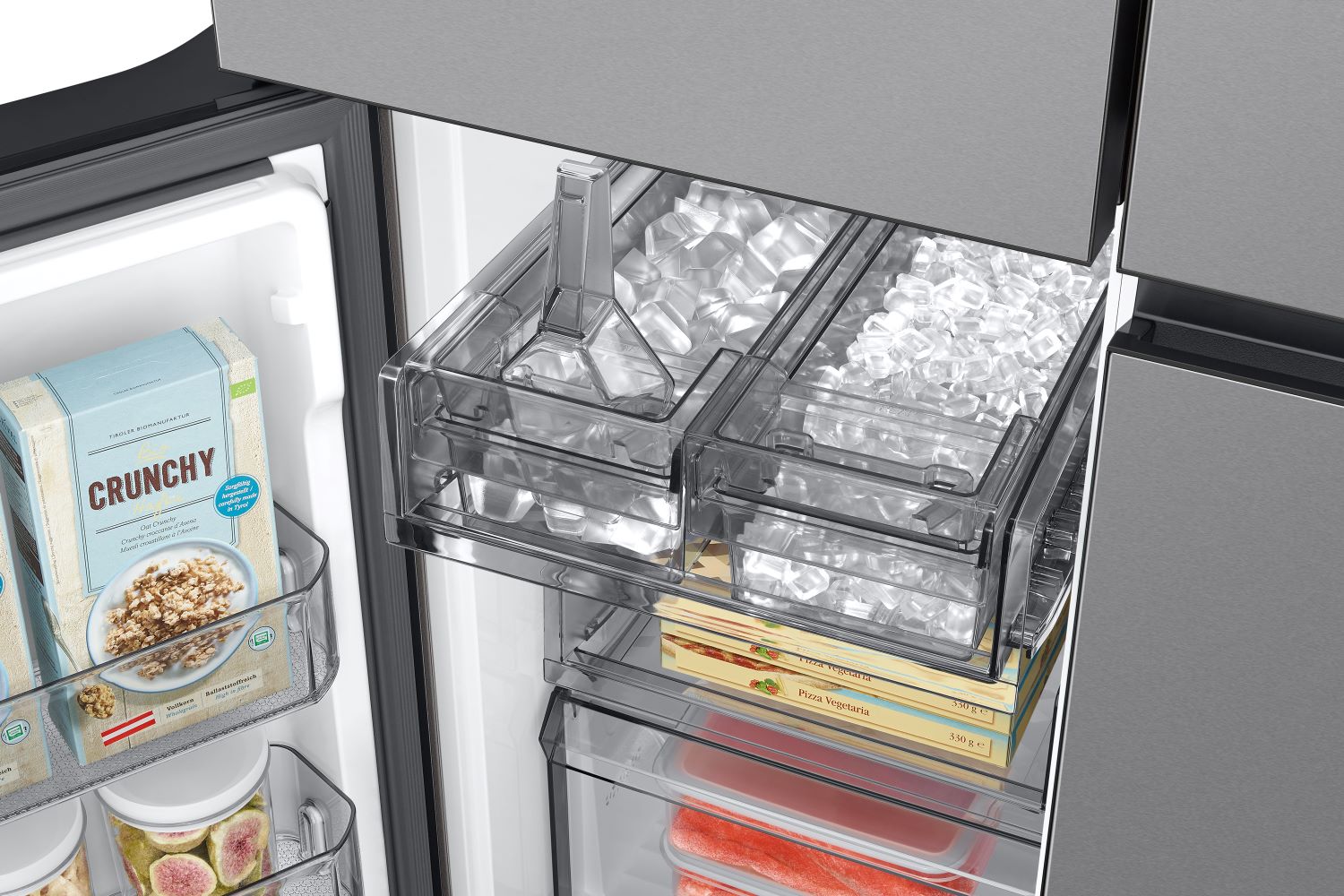 Samsung BESPOKE 36" 29 Cu. Ft. Stainless Steel 4-Door Flex French Door Refrigerator with Beverage Center - RF29DB9600QLAA