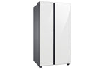 Samsung BESPOKE 36" 22.6 Cu. Ft. White Glass Side-by-Side Refrigerator with Beverage Center - RS23CB760012AA