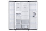 Samsung BESPOKE 36" 22.6 Cu. Ft. White Glass Side-by-Side Refrigerator with Beverage Center - RS23CB760012AA