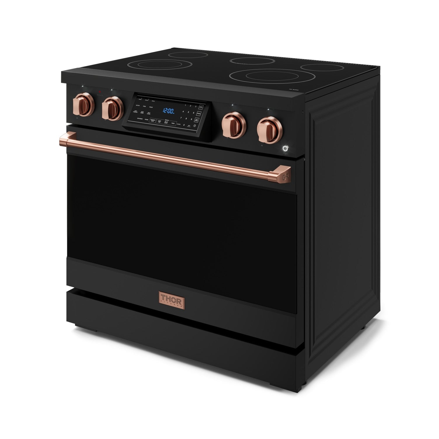 Thor Kitchen Black Stainless Steel Freestanding Professional Electric Range|Gordon Ramsay Series (6 cu.ft) - RSE36B-RSG
