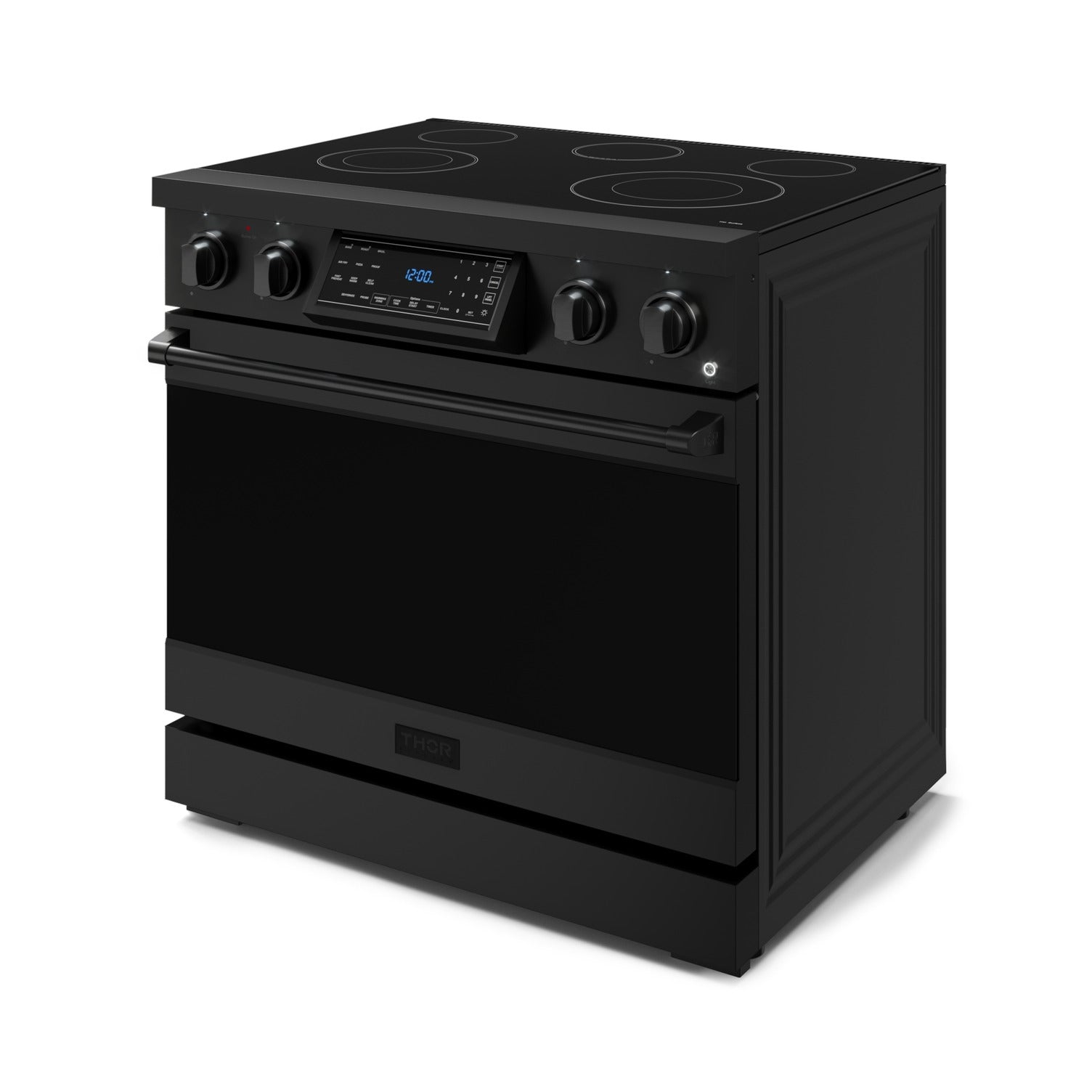 Thor Kitchen Black Stainless Steel Freestanding Professional Electric Range|Gordon Ramsay Series (6 cu.ft) - RSE36B