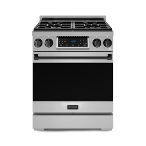 Thor Kitchen Stainless Steel Freestanding Professional Gas Range|Gordon Ramsay Series (4.55 cu.ft.) - RSG30LP-BLK