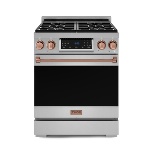 Thor Kitchen Stainless Steel Freestanding Professional Gas Range|Gordon Ramsay Series (4.55 cu.ft.) - RSG30LP-RSG